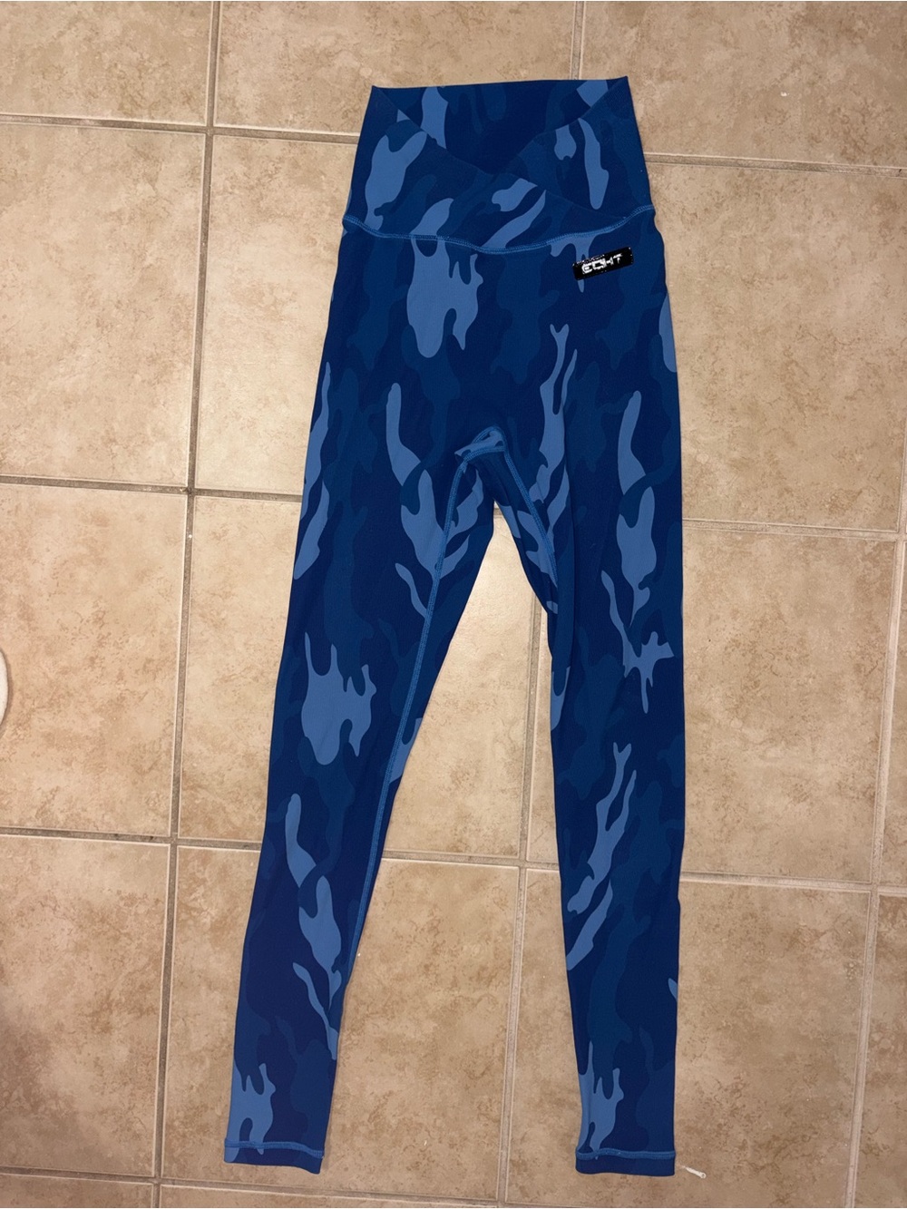ECHT Blue Camo High-Waist Leggings